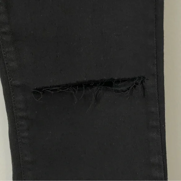 Paige Verdugo Ultra Skinny Black Eclipse Destructed Jeans Size 29 - Picture 9 of 12
